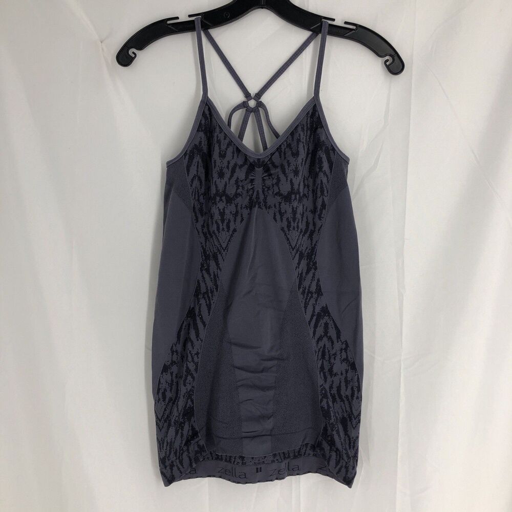 Zella Zero In Seamless Compression Tank Gray Medium